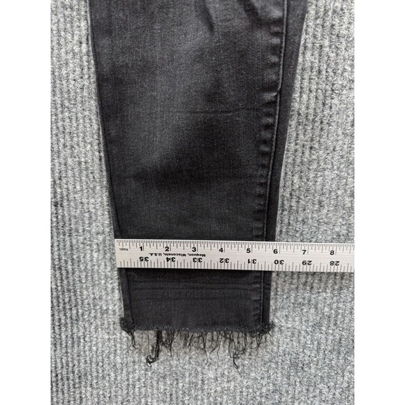 Judy Blue Slim Fit Jeans Womens 9/29 Black Distressed Raw Hem Stretch JB88137 - Picture 9 of 10